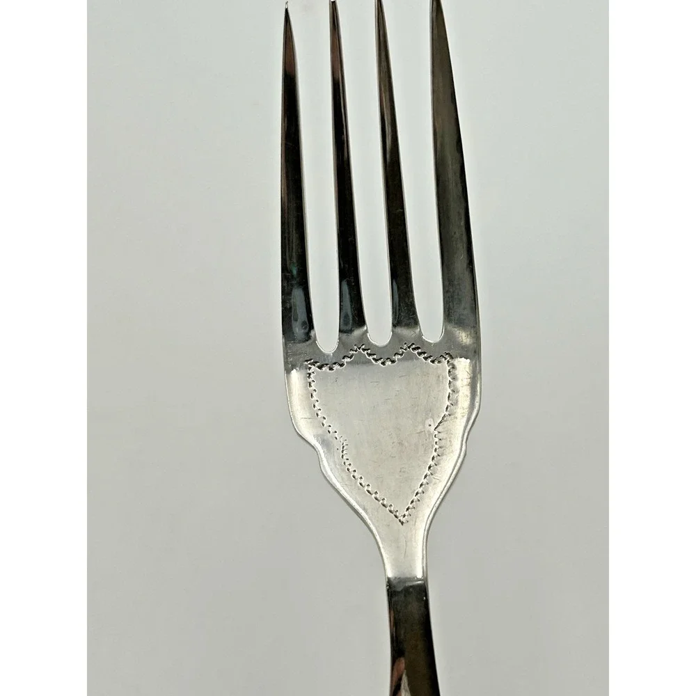 Vintage Silver Plate Fish‎ Knife & Fork Set 12 Piece Ivory Celluloid Handles